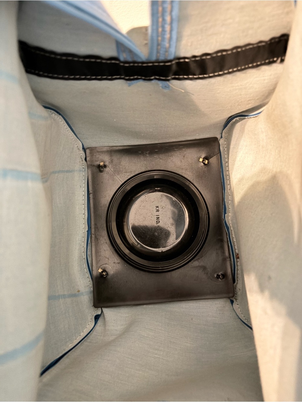 Vintage Blue Bowling Bag Retro Mod Decor Purse Display Piece - Picture 10 of 11